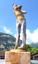 Trophée de Golf (golfeur)  - hauteur : 35 cm - sur marbre - TBE