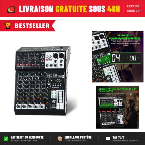Table mixage 6 canaux - de, dj