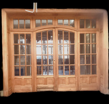 séparation de quatre portes à carreaux biseauté et imposte . XX siècle .