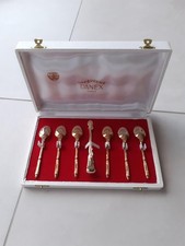 6 cuillères moka + pince à