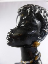 VINTAGE RETRO FIFTIES BELLE FEMME AFRICAINE NUE SIGNE ALEX AFRICANISME SEINS NUS