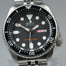 [N COMME NEUF] SEIKO 7S26-0020 SKX007 Noir Garçon Diver 200m Montre Homme...