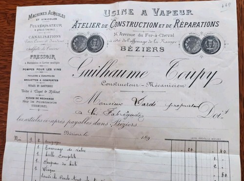 Ancienne facture 1900 - facture,