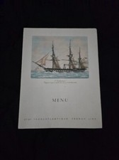 Menu Paquebot LIBERTE  FREGATE L'AUDACIEUSE DINER LUNDI 13 NOVEMBRE 1950 *8