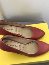 Escarpins Femme Cuir Rouge Corail Taille 38