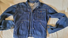 50's ROCKABILLY WANGLER BLUE BELL JACKET SANFORIZED ZIP SCOVILL SIZE 16 M IN USA