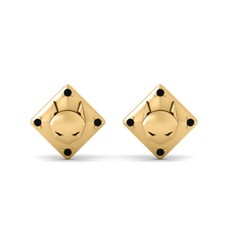 Blanc chauve souris boutons - or,