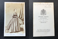 Géruzet, Bruxelles, Mme Louise de Keyser Lanial, circa 1865 vintage cdv albumen 