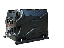 2x Bidon 20L + support verrouillable + bec verseur GELG jerrycan noir RAL9005