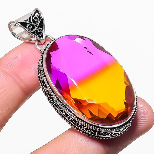 Pendentif vintage amétrine - pendentif, en