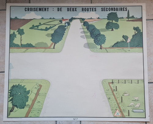 Ancienne carte ecole rossignol - ecole,