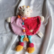 Doudou girafe, vache, rose