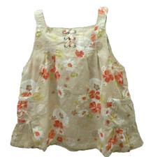 Absorba robe à brides beige fleurs bébé fille 3 mois 