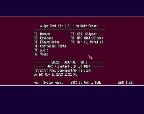 Kit test amiga - kit, v1.21