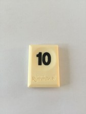 Tuile chiffre 10 dix noir