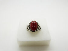 chevalière homme en argent et agate taille FR 57 / US 8 sterling men ring