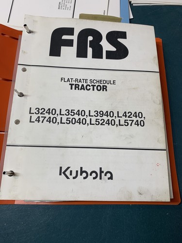 Kubota flat rate - kubota, schedule