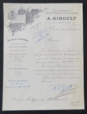 Facture 1901 PARIS uniforme