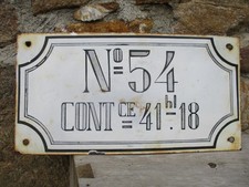 N 54 plaque de cuve de vin ?   plaque émaillée ancienne objet de la vigne