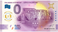 Billet Souvenir 2025 France Falaises Etretat - 10Th ANNIVERSARY