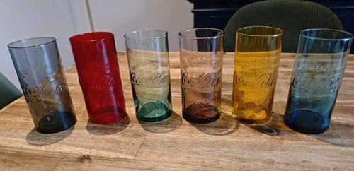 Lot verres grand tube coca - verres,