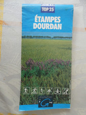 carte  IGN bleue 2216 ET top 25 etampes dourdan 1992 edition 1