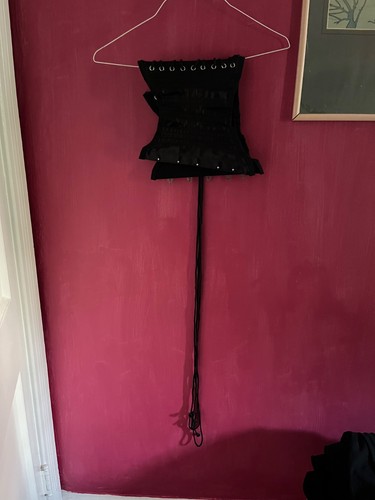 Vintage goth black steel - , boned
