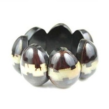 Bracelet extensible ronds de corne