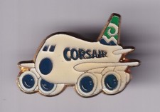 RARE PINS PIN'S .. AVION PLANE AIRLINES COMPAGNIE DOM-TOM CORSAIR FRANCE ~FY