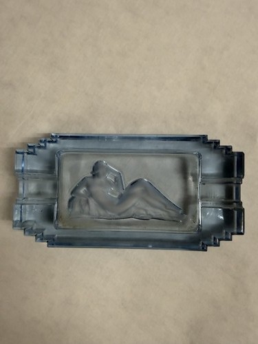 Cendrier verre bleu - cendrier,