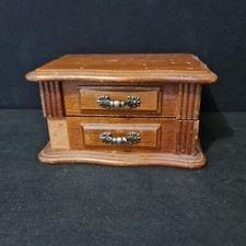 Boite à bijoux ancienne en forme de meuble 2 tiroirs - XXe