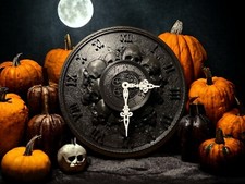 Horloge Murale Skull Tête De