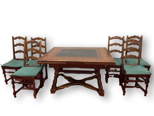 Table chaises bois - table, chaises.