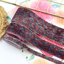 9m Brillant Velours Ruban Simple Visage Sequin Pente Couleur Bord Sangle DIY Art