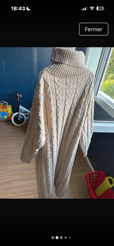 Robe pull femme - , beige