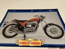 Triumph 750 X75 Hurricane 1973 fiche carte moto passion collection Atlas