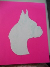 Boxer Head Study Car Magnet