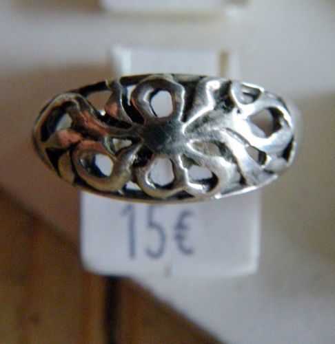 Bague argent poinçonné - argent,