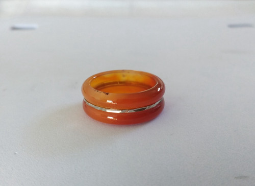 Bague vintage agate or - bague,