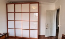 armoire garde robe  en bois cerisier