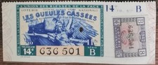 Billet de loterie nationale 1942 14e tranche série B - Gueules Cassées  1/10