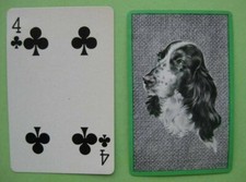 carte à jouer ancienne de collection (USA) : chien