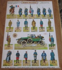 PLANCHE SOLDATS A DECOUPER ARMEE FRANCAISE ETATS-MAJOR  / H. BOUQUET