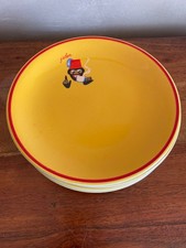 4 ASSIETTEs a dessert  PUBLICITAIREs  CHOCOLAT BANANIA en faïence