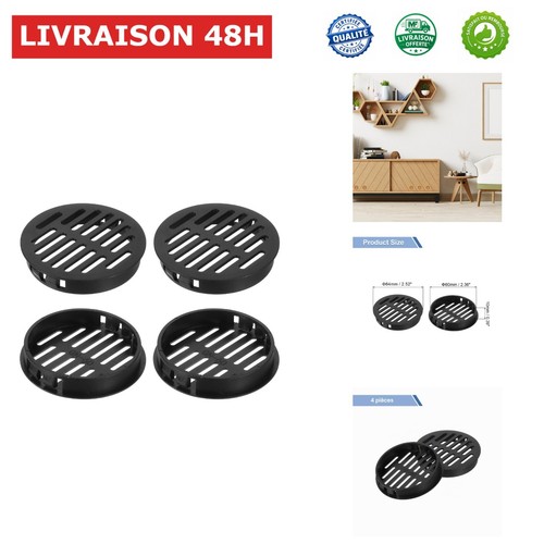 Grille ventilation ronde en - de,