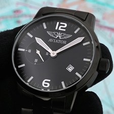 Montre Aviateur 45Mm Noire