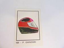 AUTOCOLLANT / STICKER  Vintage P.GHINZANI / PILOTE FORMULE 1 / CASQUE / TOP