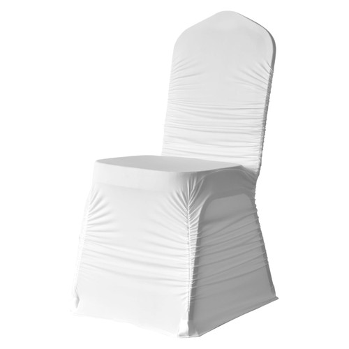Blanc spandex housses chaise - blanc,