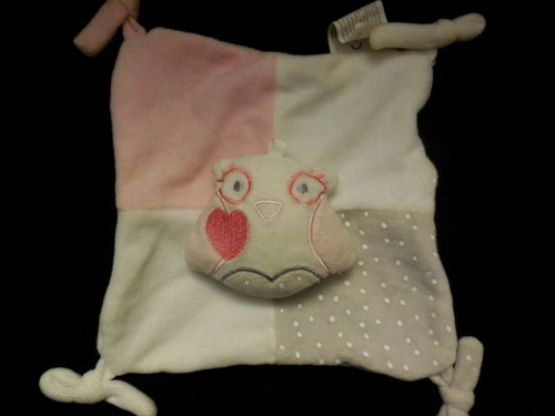 Doudou plat hibou - plat,