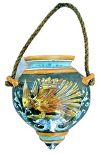 Vase bouquetiere ceramique Blois Ulysse Balon decor embleme Royal Louis XII